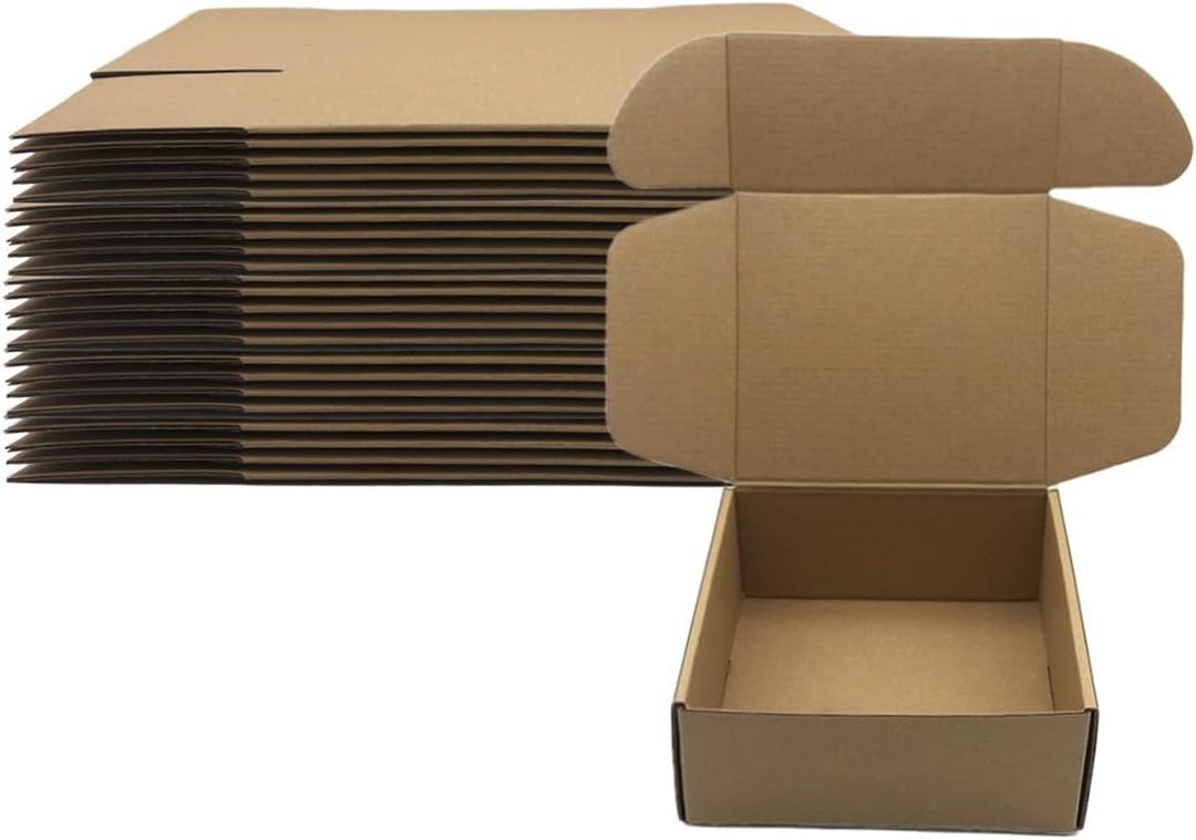 14x10x3inch Shipping Boxes Pack of 20 Brown Corrugated Cardboard Box Mailer Boxes For Packaging Small Business Shipping, Recyclable Moving Storage Mailing Boxes Bulk Book Literature Gift Giving 