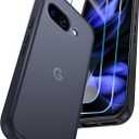 JIC AirGuard Bundle - for Google Pixel 9a - 1x Phone Case - 2X Screen Protectors - [AirCor Technology | Survive 6.5ft Drops] - Black