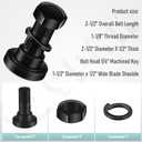 2 Pack Rotary Cutter Blade Bolt Kit 63607 Compatible with Bush Hog, with Nuts and Lock Washers, Replaces: 802-263C, 802-277C, 7919, 252BH, 20322