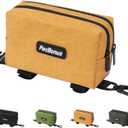 PetBonus Waterproof Dog Poop Bag Holder for leashes, Portable Pet Waste Bag Dispenser, 2 Pouches for Treat Holder and Walking Accessories, Fit All Leashes, Includes 1 Roll of Dog Poop Bags (Brown)