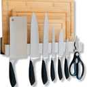 Demi's Home Knife Magnetic Strip & Cutting Board Holder for Wall or Fridge - 16 inch - (Supplies Not Included) - Magnetic Cutting Board & Knife Holder for Fridge or Wall