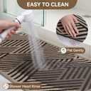 Door Mat Indoor Outside Entrance 24"x35", Low-Profile Non Slip Outdoor Inside Doormat Entryway Mat, Dirt Resistant Absorbent Front Porch Welcome Entry Mats, Washable Easy Clean, Brown