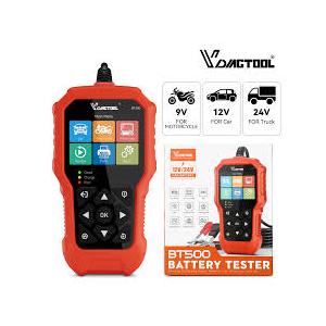 VDIAGTOOL BT500 Car Battery Tester 6V 12V 24V with V500 Auto Intelligent Power Circuit Probe Tester Kit