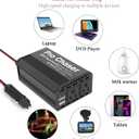 Pro Chaser 400W Car Power Inverter  DC 12V to AC 110V Converter with Dual AC Outlets & 6.2A USB Ports, Ideal for Road Trips, Camping, Small Appliances & Electronics (Black)