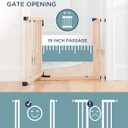 Baby Delight SizeWise Wood Pressure Mounted Safety Gate 27.6"-31.5" | Extra-Wide Passage | Auto-Close Two-Way Opening | Easy Installation | PEFC Certified Beech Wood (28.7" Passage)