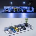 Display Case for Hot Wheels,1/64 Diorama Display Case, Graffiti Scene with LED, Display for 1/64 Diorama Matchbox & Hot Wheels Cars