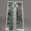 GenCrafts Watercolor Paint Palette 48 Premium Colors with Paper Pad - 2 Refillable Brush Pens - 15 Sheets of Water Color Paper