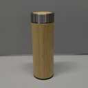 GKD Stainless Steel Insulated (17oz) Water Bottle, Wooden Thermos with Tea Strainer, Double Wall Wood Flask for Hot & Cold Drinks, LeakProof Tea/Coffee Tumbler for Home, Gym, Office