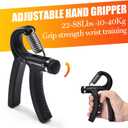 Grip Strength Trainer 7 Pack Adjustable, Finger Stretcher Resistance Extensor Bands, Finger Exerciser, Hand Gripper Strength Ring & Stress Ball