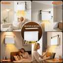 Wall Mounted Heater 1800W, Wall Mounted Space Heater with Storage Rack