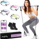 Stretched Fusion Pilates Bar Kit with Resistance Band for Home Workouts | Multifunctional Home Pilates Kit Set for Women & Men | Workout Bar for Legs, Hip, Waist and Arm, Includes 3 Bonuses