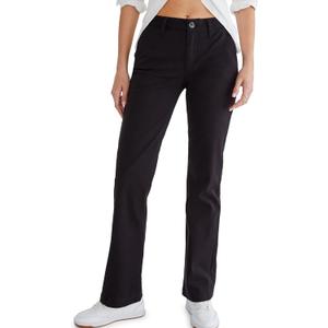 AEROPOSTALE Women's Aero Classic Uniform Pant, Black, 2 Short