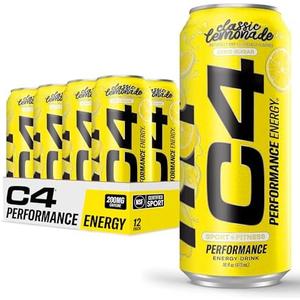 Cellucor C4 Energy Drink, Lemonade Limited Edition Carbonated, Sugar Free Pre Workout Performance Drink with no Artificial Colors or Dyes, 16oz Pack of 11 BB 01/2027