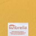 Outdoor Sunbrella Decorative Pillows with Triple Coconut Buttons Pack of 4, 20" x 12" Outdoor Pillow Set for Couch Bed Throw Patio Sofa, Spectrum Daffodil/Canvas Cocoa