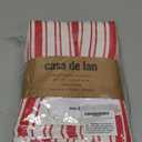 Kitchen Towels Set  Pack of 6 (20 x 30) Extra Large Premium Cotton Dish Towels for Kitchen  Basket Weave Towels  Absorbent  100% Cotton  with Hanging Loop  Red (Red Multi Striped)