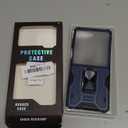 VEGO for Galaxy Z Flip 7 Case [Built-in Privacy Screen Protector][Anti-Peeping][Anti-Scratch][Hinge Protection] Full-Body Protection Ring Kickstand Phone Case for Samsung Galaxy Z Flip 7 5G 2025 -Blue