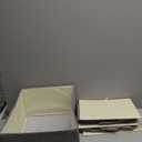 Linen Folding Storage Bins, 3 Pack Large Storage Baskets, Washable, Clothing Storage Bins with Handle, Closet Organizer for Storage Sweater,Sheets(dark grey, 16"x9"x6")