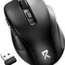 Redragon Wireless Mouse BT5.0/3.0 & 2.4G, 6 Buttons, 5 Level 4000DPI Bluetooth Mouse, 18 Months Battery, Portable Optical Computer Mice for Laptop, PC, Chromebook, Windows, Mac-Black