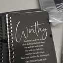 Kosiz 24 Sets Fathers Day Christian Gifts Bulk Spiral Notebooks with Pens Small Bible Prayer Journals and Pens Gifts for Women Men Church Office End of School Year School Supplies (Black)