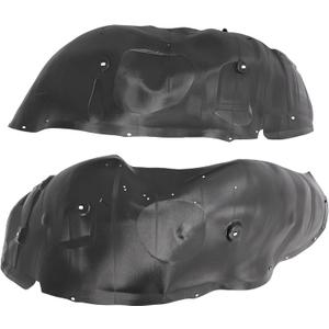 ECOTRIC Front Fender Liner Panel W/Clips Compatible with 2007-2013 Chevrolet Silverado 1500, Inner Wheel Liner Splash Shields Guard Plastic(PE) Black