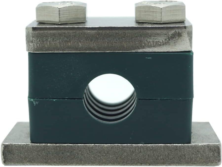 3/4'' Heavy Series Group 4 Pipe Clamp, Polypropylene with 316 Stainless Steel Hardware, Weld Mounting