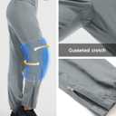 baleaf Women's Athletic Pants Quick Dry Joggers Water Resistant Lightweight Cycling Hiking Ankle Zipper Pockets UPF 50+ (Gray, XL)