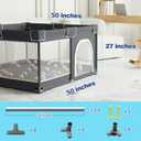 Grobeybees Playpen for Babies and Toddlers, Large Baby Playpen, Playard with Bag, Indoor & Outdoor Play Pen, Sturdy Safety Baby Play Yard with Soft Breathable Mesh (Grey)