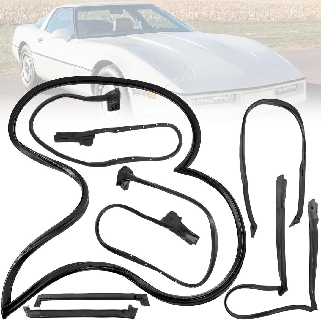 Door Weatherstrip Seals 7pcs Compatible with Chevrolet Corvette 1984-1989, Replace# 8489GGW