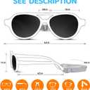 RIVBOS Baby Aviator Wrap Polarized UV400 Sunglasses Soft Frame Secure Strap Toddler,Infant and Newborn (0-18 Months) RBK068 (Purple&grey Lens)