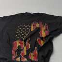 American Flag Bigfoot Dad Fathers Day Sasquatch Fathers Day T-Shirt (Black, XL)