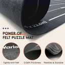 Nariolar Jigsaw Puzzle Mat Roll Up 47 x 26 Inch Portable Non-Slip Rubber & Felt Mat for 500/1000/1500 Piece Puzzles, Pack of 2 Mats
