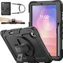 SEYMAC stock Case for Samsung Galaxy Tab S11 5G Tablet Case 11'' Protective with Screen Protector, Pen Holder, 360 Rotate Stand, Hand Strap, Shoulder Strap, Black1