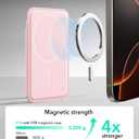 ESR for MagSafe Wallet, 5 Card Holder with RFID Blocking, MagSafe Sticker Included, Slim Magnetic Wallet for iPhone 17e/17/16/15/14/13/12 Series and Selected Samsung Devices, Not for 13/12 Mini, Pink