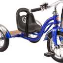 Schwinn Roadster Tricycle, 12 Inch Front Wheel Bike for Kids Ages 2-4, Low Center of Gravity, Retro Steel Frame, Adjustable Seat Grows with your Child, Rear Deck, Tricycle for Toddlers
