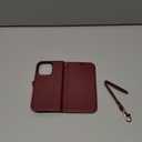 OCASE for iPhone 16 Pro Case Detachable Wallet Case with Card Holder, 2 in 1 Pu Leather Flip Folio with RFID Blocking Stand Wrist Strap Shockproof Phone Cover 6.3 Inch 2024, Burgundy