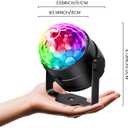 NEQUARE Disco Ball DJ Party Lights Sound Activated with Remote Control Strobe Lamp 7 Modes Stage Light for Home Room Dance Parties Karaoke Halloween Christmas Birthday Decorations[3-Pack]
