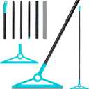 MAVRIZ Air Broom for Dust, Hair, Liquids, Silicone Broom with Removable Rubber Strip and Brooms Bristle, Multifunctional Floor Squeegee for Indoor Cleaning