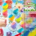 64 Pack Natural Bath Bombs Bulk Set 8 Scents, Organic Ingredients, Long-Lasting Bubbles, Relaxing Gifts for Women & Men, Self-Care, Birthday, Christmas & Stocking Stuffers