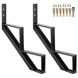 Toriexon Steel Stair Step Riser-2 Pack, 2 Step Stair Stringers for Deck, Sturdy Steel Stair Stringer for Outdoor Steps and Stairs