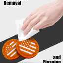 2 x 4 Pack Car Cup Coasters, Universal American Flag Non-Slip Silicone Cup Holder Inserts, Car Interior Accessories, Orange