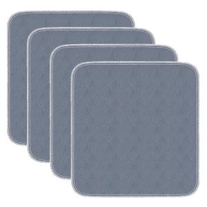 Waterproof Chair Pads for Incontinence Absorbent Seat Protector Pads for Adults Chucks Pads Washable Chair Protector Pads for Chairs Bed Adults, Elderly, Kids & Pets Gray 21"X22"4 Pack