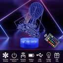 Battle bus Game Room Night Lights Lamp 3D LED Desk Table Light Remote Control & 16 Colors Battleroyal Players Modelling Birthday Holiday Christmas Festival Gift Ideas Decor for Boys Girls Teen
