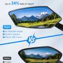 Bike Mirror, Handlebar Bicycle Mirrors, Scratch Resistant HD Glass Lens, 360 Rotatable & Foldable Safe Rearview Bicycle Mirrors, Bike Rear View Mirror for Scooter, Ebike, Bike Accessory(1 Pair)