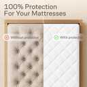 Niagara Cotton Mattress Pad Queen 60x80 - Non Noisy Cooling Breathable Ultra Plush Absorbent Protector Extra Deep Fits 20 Inches Deep Mattress