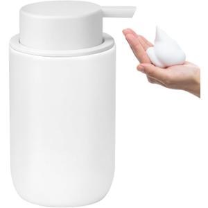 Soap Foaming Dispenser Ceramic with Easy-to-Press Pump Hand Foam Dispenser for Shampoo Bathroom Countertop 13.5 oz