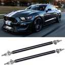 2pc Adjustable 10"-13" Front Bumper Lip Splitter Diffuser Strut Rod Tie Bars Compatible with Most Vehicles (Black)