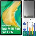 for Lenovo Tab M10 Plus 3rd GEN TB125FU TB128FU Screen Replacement for Lenovo Tab M10 Plus 3rd GEN LCD Display Digitizer Touch Screen Assembly Repair Kits 10.61"(Black
