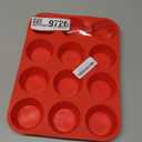 Redfly 2 Pack Silicone Muffin Pan & Cupcake Pans for Baking - 12 Cup Regular Size BPA Free Egg Bites Molds