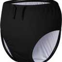 Adult Special Needs Reusable Swim Diapers Waterproof Leakproof Cloth Diaper Cover for Incontinence Unisex Black S
