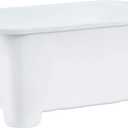 Glad Kitchen Sink Wash Basin for Dishes | Large Plastic Tub with Drain Plug | Multipurpose Dishpan for Cleaning Tableware | Sinkware Accessories, White